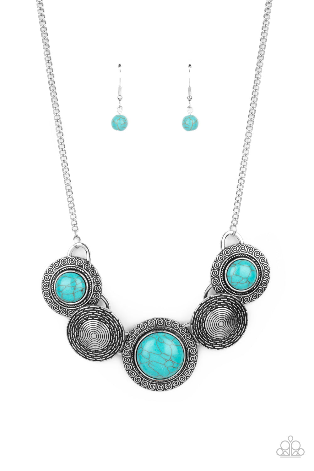 Canyon Cottage - Blue Stone Necklace Paparazzi Accessories