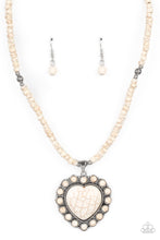 Load image into Gallery viewer, A Heart Of Stone - White Necklace Paparazzi Accessories