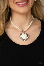 Load image into Gallery viewer, A Heart Of Stone - White Necklace Paparazzi Accessories