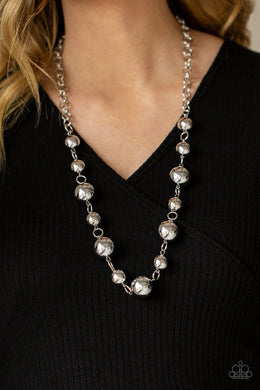 Commanding Composure - Silver Necklace Paparazzi Accessories
