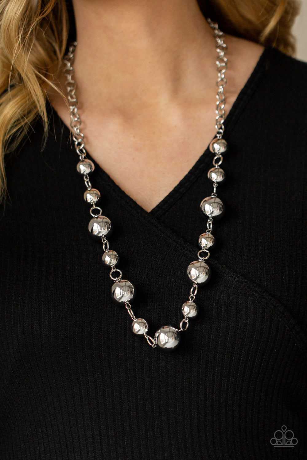 Commanding Composure - Silver Necklace Paparazzi Accessories