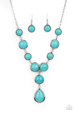 Load image into Gallery viewer, Terrestrial Trailblazer - Blue Stone Necklace Paparazzi Accessories
