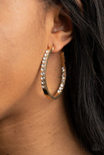 Load image into Gallery viewer, Borderline Brilliance - Gold Earrings Paparazzi Accessories