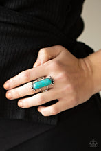 Load image into Gallery viewer, Ranch Relic - Blue Stone Ring Paparazzi Accessories