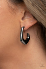 Load image into Gallery viewer, On The Hook - Black Earrings Paparazzi Accessories