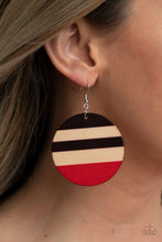 Load image into Gallery viewer, Yacht Party Red Earring Paparazzi Accessories