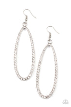 Load image into Gallery viewer, Dazzling Decorum - White Earrings Paparazzi Accessories
