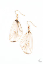 Load image into Gallery viewer, Turn Into A Butterfly - Gold Earrings Paparazzi Accessories