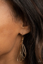 Load image into Gallery viewer, Turn Into A Butterfly - Gold Earrings Paparazzi Accessories