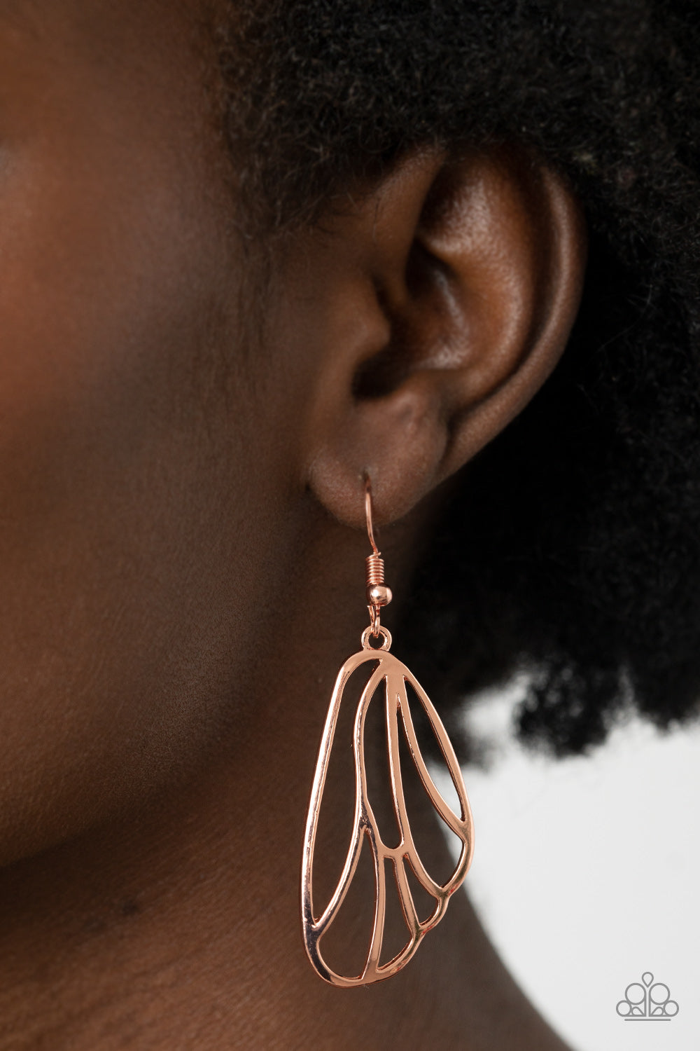 Turn Into A Butterfly - Copper Earrings Paparazzi Accessories