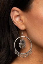 Load image into Gallery viewer, Sunny Equinox - Black Earrings Paparazzi Accessories