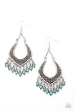 Load image into Gallery viewer, Sahara Fiesta - Blue Earrings Paparazzi Accessories