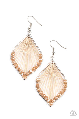 Pulling at My HARP-strings - Brown Earrings Paparazzi Accessories