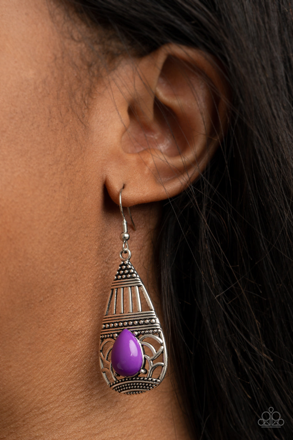 Eastern Essence - Purple Earrings Paparazzi Accessories