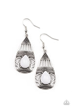 Load image into Gallery viewer, Eastern Essence - White Earrings Paparazzi Accessories