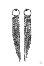 Load image into Gallery viewer, Divinely Dipping - Black Gunmetal Post Earring Paparazzi Accessories