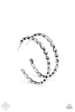 Load image into Gallery viewer, Hoop Hype Silver Hoop Earrings Paparazzi Accessories