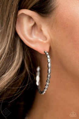 Hoop Hype Silver Hoop Earrings Paparazzi Accessories