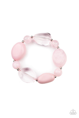 I Need a STAYCATION - Pink Stretchy Bracelet Paparazzi Accessories