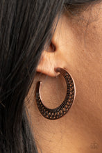 Load image into Gallery viewer, Bada BLOOM! - Copper Hoop Earrings Paparazzi Accessories