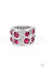 Load image into Gallery viewer, High Roller Royale - Pink Rhinestone Ring Paparazzi Accessories