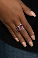 Load image into Gallery viewer, High Roller Royale - Pink Rhinestone Ring Paparazzi Accessories