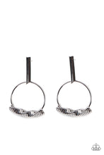 Load image into Gallery viewer, Set Into Motion - Black Gunmetal Earrings Paparazzi Accessories