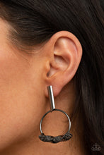 Load image into Gallery viewer, Set Into Motion - Black Gunmetal Earrings Paparazzi Accessories