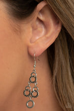 Load image into Gallery viewer, Luminously Linked - Silver Earrings Paparazzi Accessories