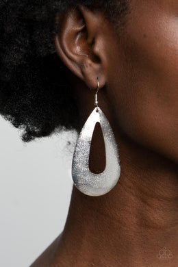 Hand It OVAL! - Silver Earrings Paparazzi Accessories