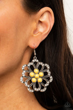 Load image into Gallery viewer, Dazzling Dewdrops - Yellow Earrings Paparazzi Accessories