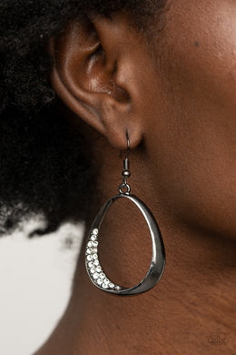 Fiercely Flauntable - Black Earrings Paparazzi Accessories