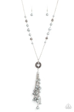 Load image into Gallery viewer, Tasseled Treasure - Silver Pearl Necklace Paparazzi Accessories