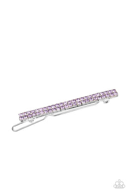 Thats GLOW-biz - Purple Rhinestone Hair Accessory Paparazzi Accessories