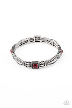 Load image into Gallery viewer, Get This GLOW On The Road - Red Rhinestone Stretchy Bracelet Paparazzi Accessories