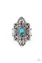 Load image into Gallery viewer, Perennial Posh - Blue Rhinestone Ring Paparazzi Accessories