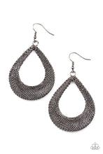 Load image into Gallery viewer, A Hot MESH - Black Earrings Paparazzi Accessories