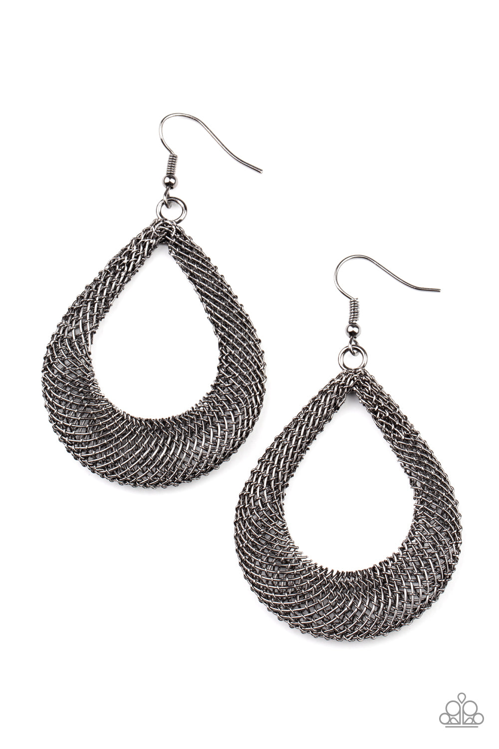 A Hot MESH - Black Earrings Paparazzi Accessories