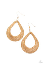 Load image into Gallery viewer, A Hot MESH - Gold Earrings Paparazzi Accessories