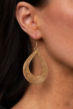 Load image into Gallery viewer, A Hot MESH - Gold Earrings Paparazzi Accessories
