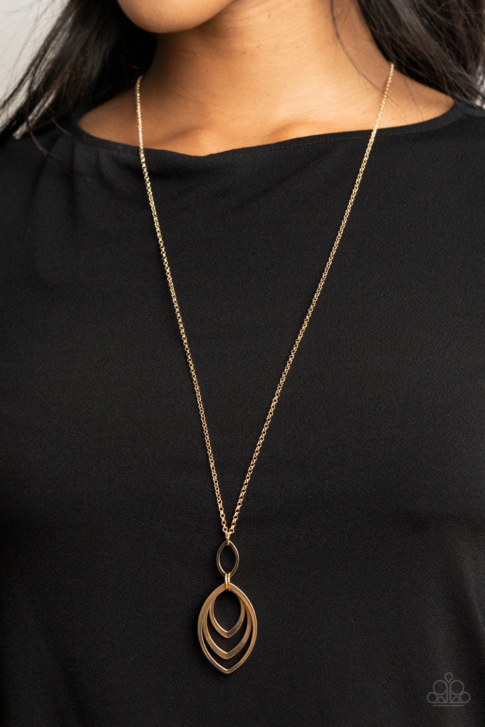 Dizzying Definition - Gold necklace Paparazzi Accessories