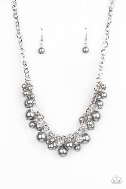 Positively PEARL-escent - Silver Pearl Necklace Paparazzi Accessories