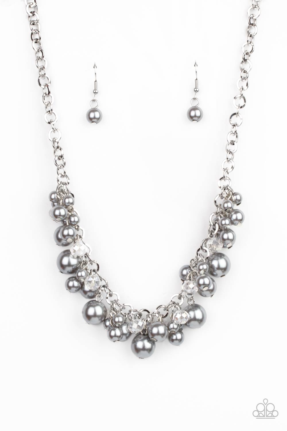 Positively PEARL-escent - Silver Pearl Necklace Paparazzi Accessories