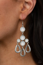 Load image into Gallery viewer, Mediterranean Magic - White Earrings Paparazzi Accessories