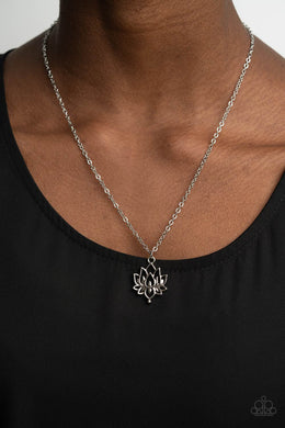 Lotus Retreat - Silver Necklace Paparazzi Accessories