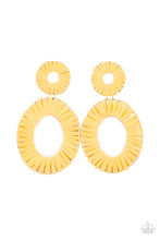 Load image into Gallery viewer, Foxy Flamenco - Yellow Earrings Paparazzi Accessories