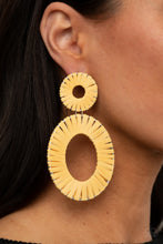 Load image into Gallery viewer, Foxy Flamenco - Yellow Earrings Paparazzi Accessories