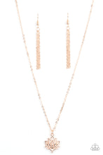 Load image into Gallery viewer, Lotus Retreat - Rose Gold Necklace Paparazzi Accessories