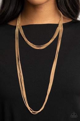 Save Your TIERS - Gold Necklace Paparazzi Accessories
