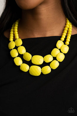 Resort Ready - Yellow Necklace Paparazzi Accessories